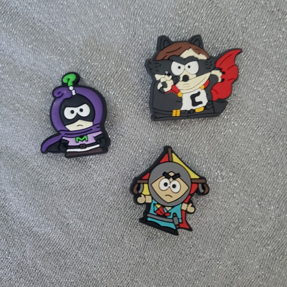South Park Superhero Shoe Charms 3pc Set Mysterion Coon Human Kite Croc